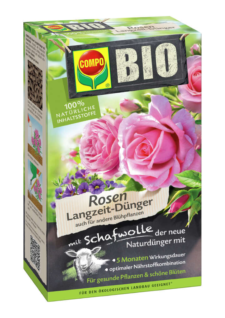 COMPO BIO Rosen Langzeit-Dünger mit Schafwolle
